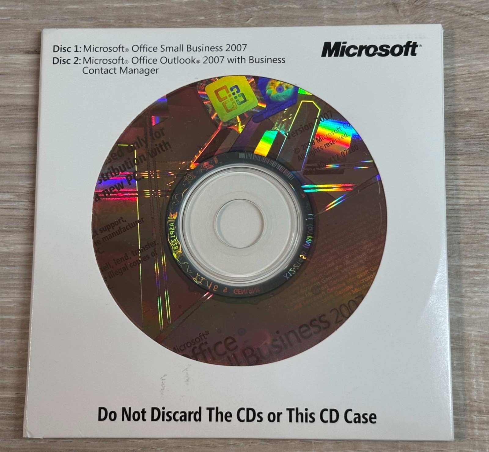 Microsoft Office Small Business 2007 2-Disc Set with Product Key