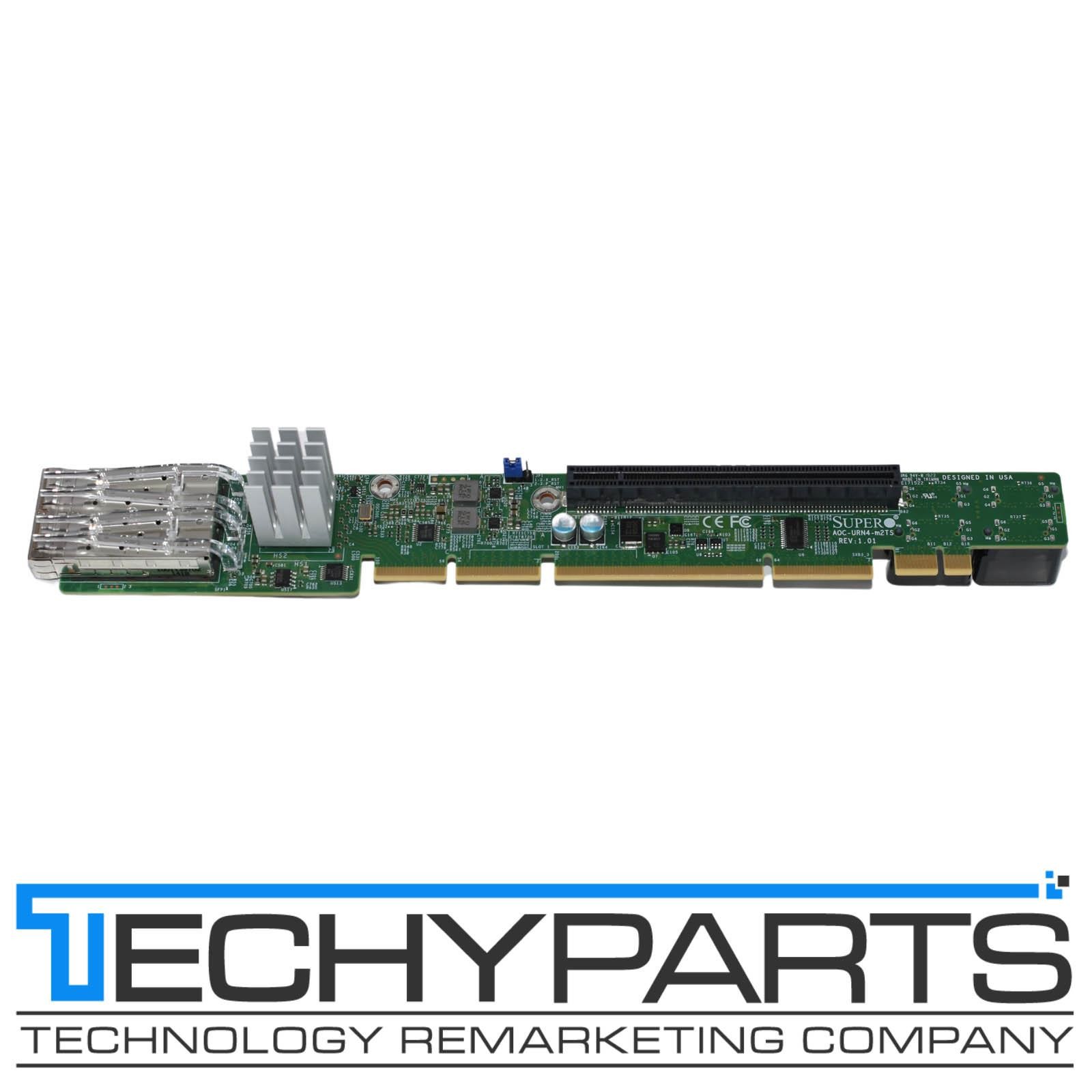 Supermicro AOC-URN4-m2TS 1U Ultra Riser 2x 25GbE SFP28 1x PCI-E 3.0 x16 4x NVMe