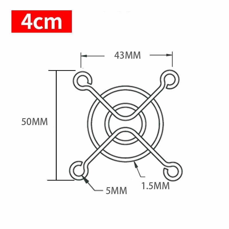 2x For Computer 40 50 60 70 80 90 120MM Cooling Fan Metal protective grille