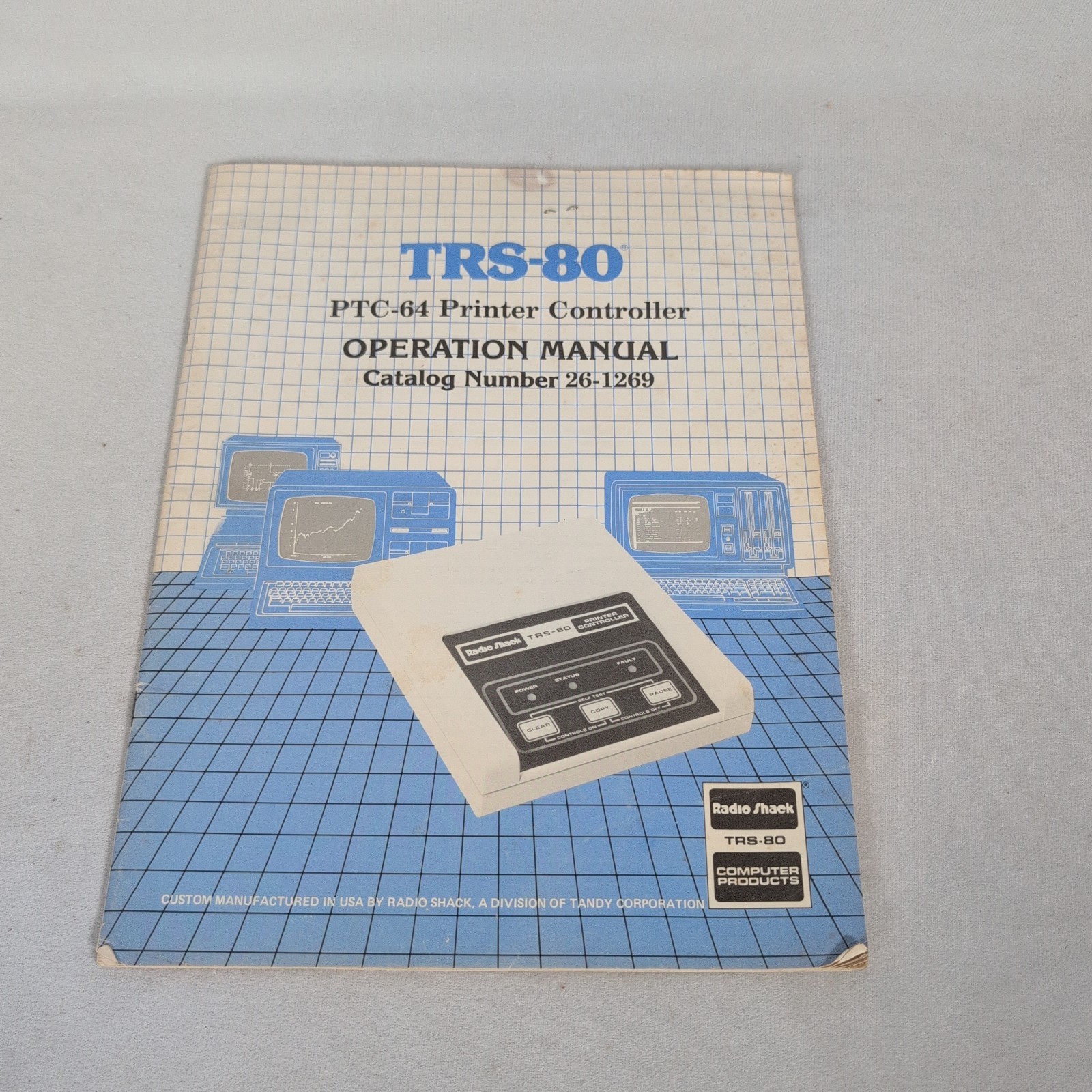 Vintage 1983 TRS-80 PTC-64 Printer Controller Operation Manual 26-1269 Reciept