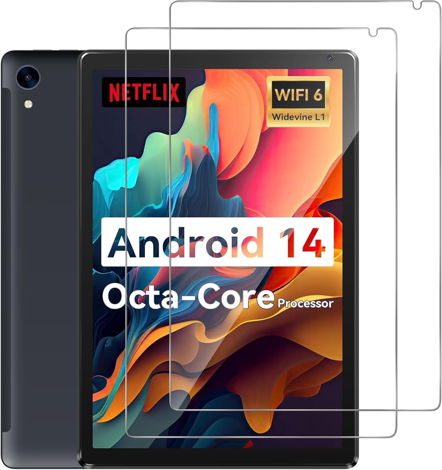 2-Pack Screen Protector for URAO C107 10.1" Android 15 Tablet