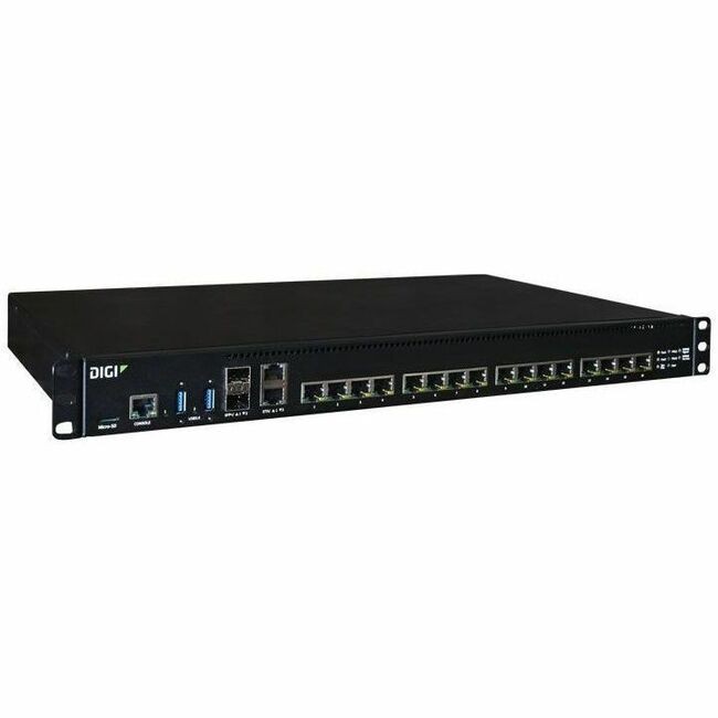 Digi CONNECT EZ 16 SERIAL SERVER, 16 RS-232 SERIAL PORTS, US POWER CORD