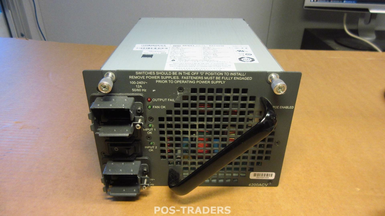 Cisco PWR-C45-4200ACV 4500 4200W AC Dual Input Power Supply FROM WS-C6504-E 