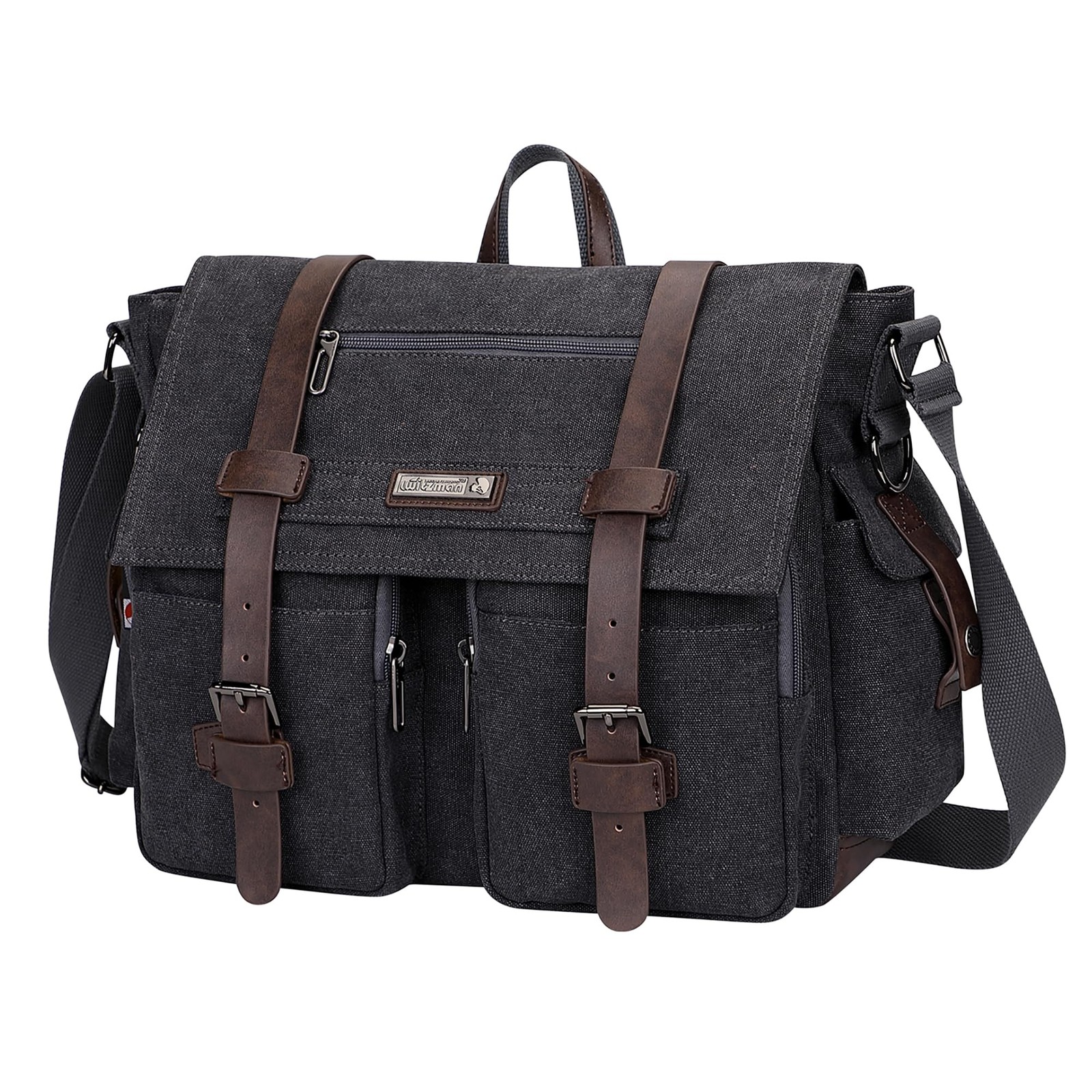 Canvas Messenger Bag for Men Fits 16 Inch Laptop