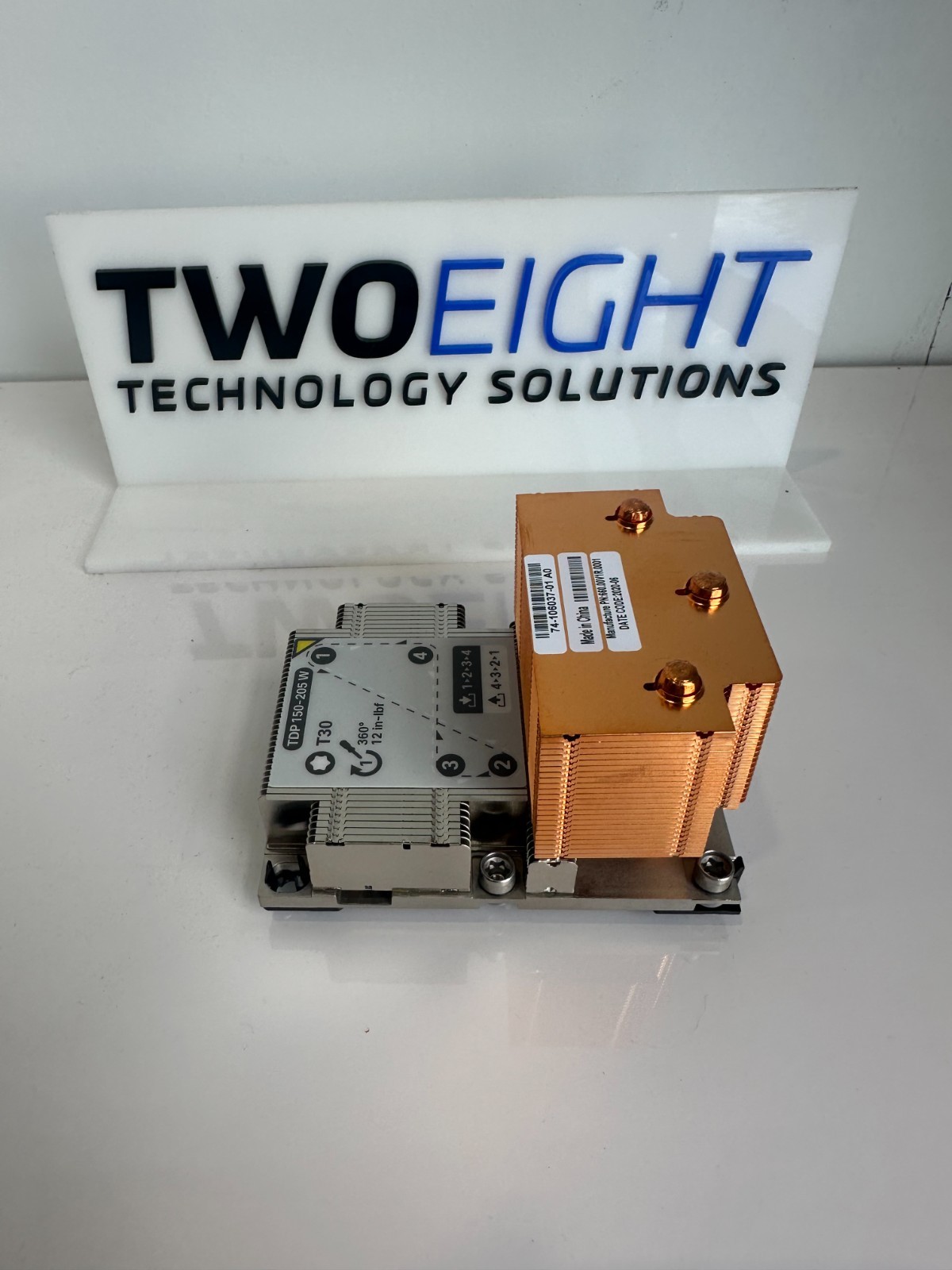 LOT OF 2 Cisco Performance CPU Heatsink TDP 150-205W UCS C240 M5 74-106037-01