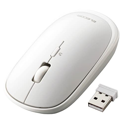 ELECOM Wireless Mouse  with USB Receiver  Silent  Quiet Click  Slim  4 Button
