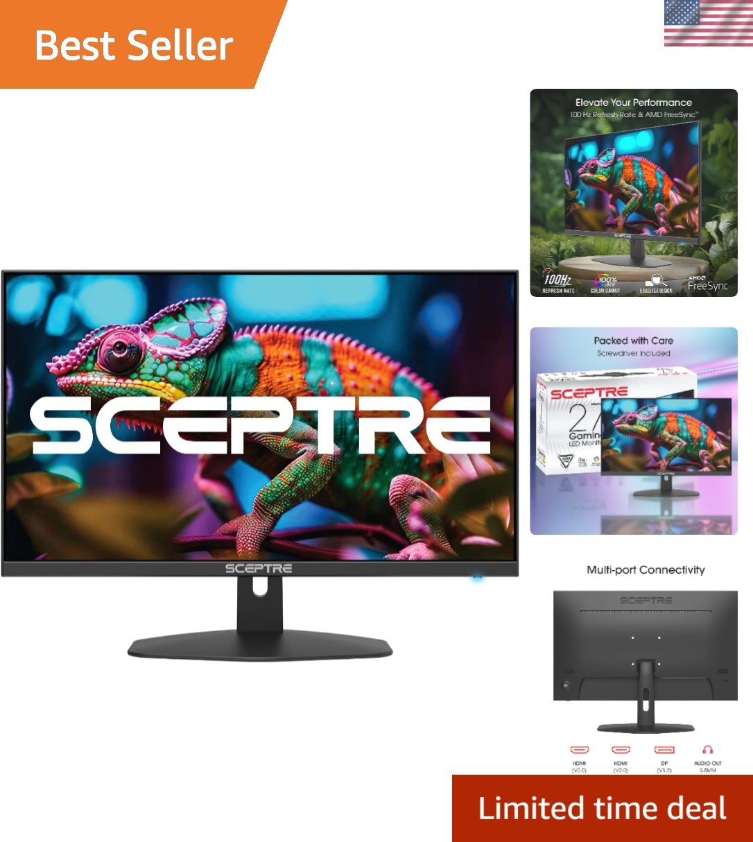 Ultimate 27" Gaming Monitor - 100Hz, 1ms, Stunning Visuals & Audio Experience