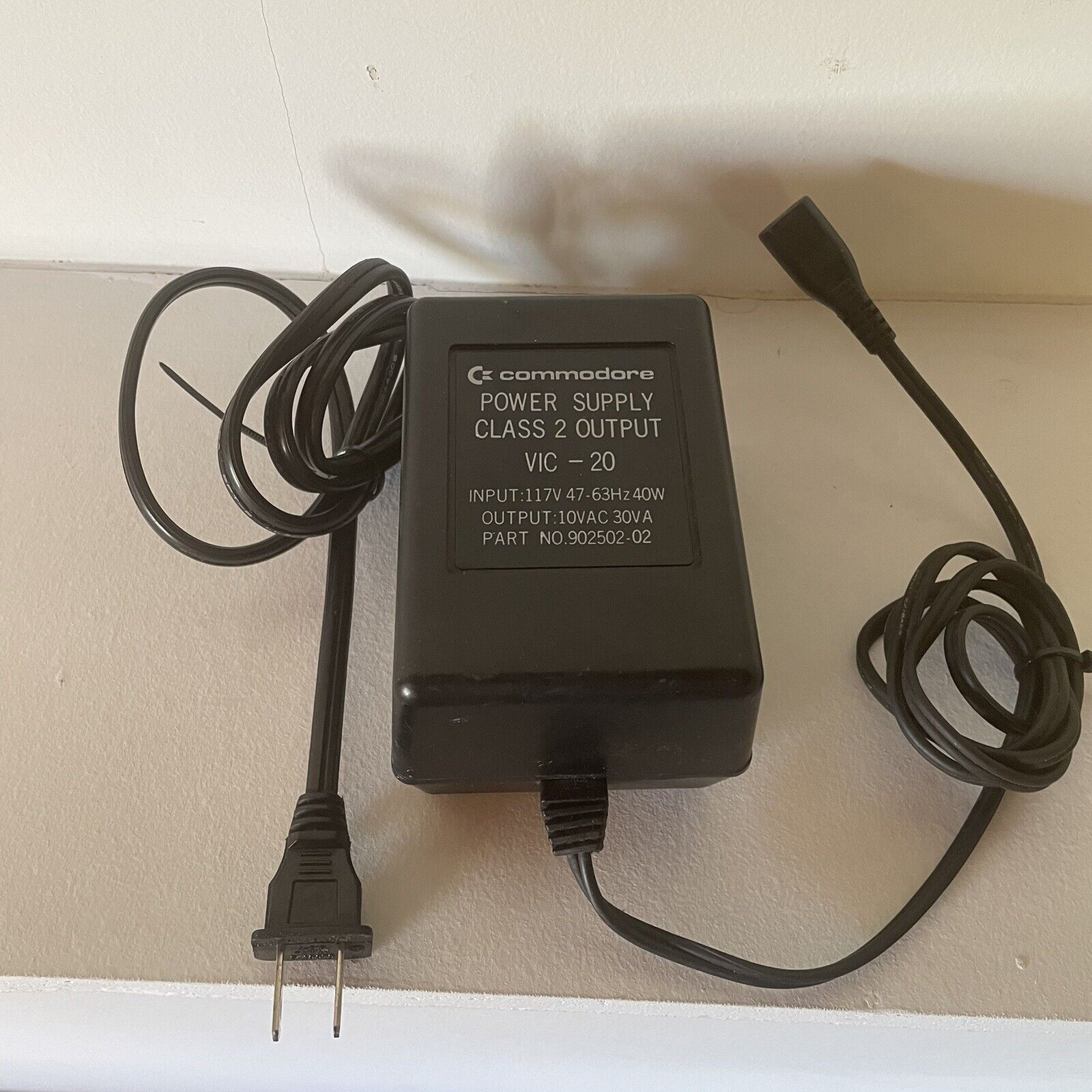 Commodore VIC-20 Power Supply Cord NO.902502-02