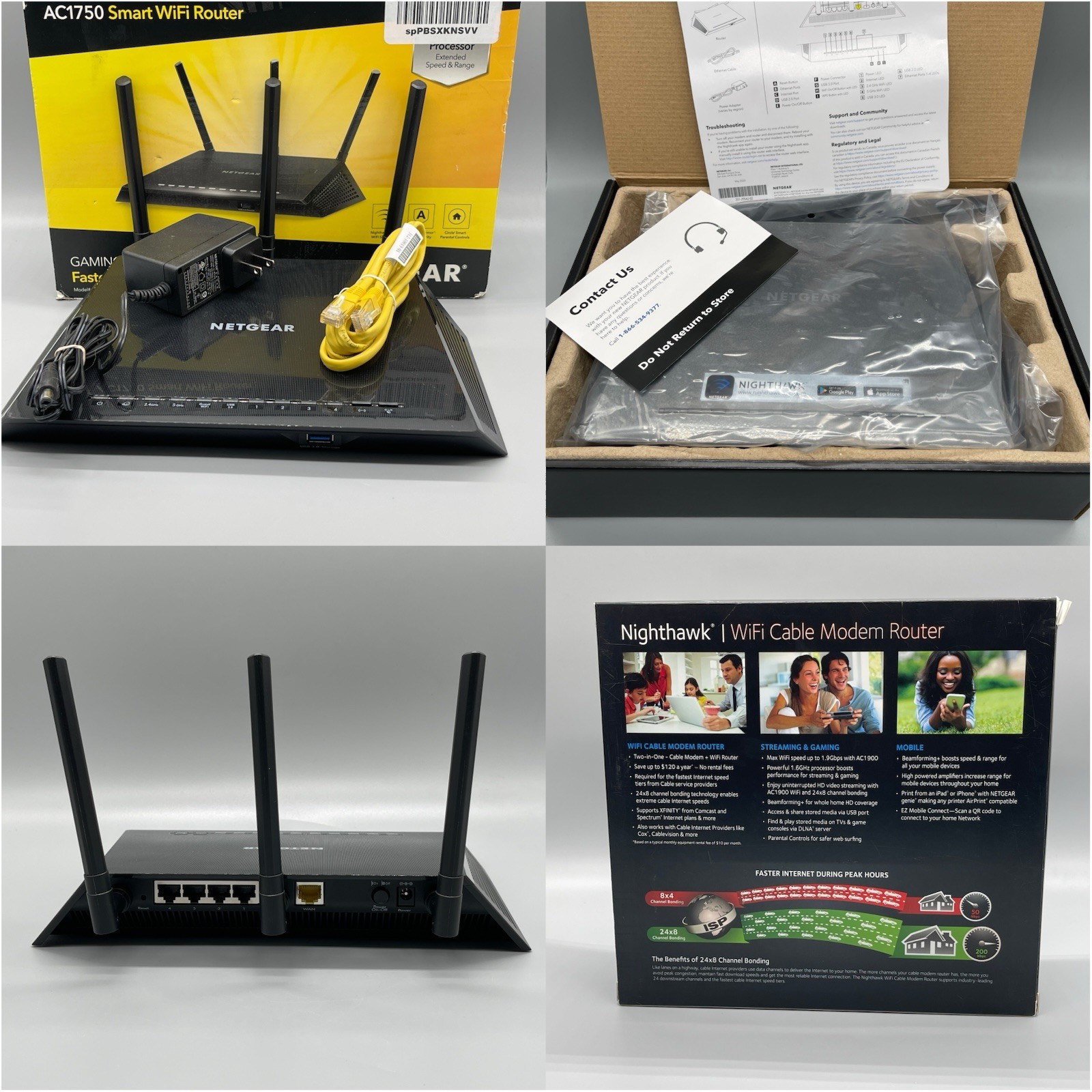 NETGEAR Nighthawk AC1750 Smart WiFi Router R6700 Dual Band Gigabit WiFi 5