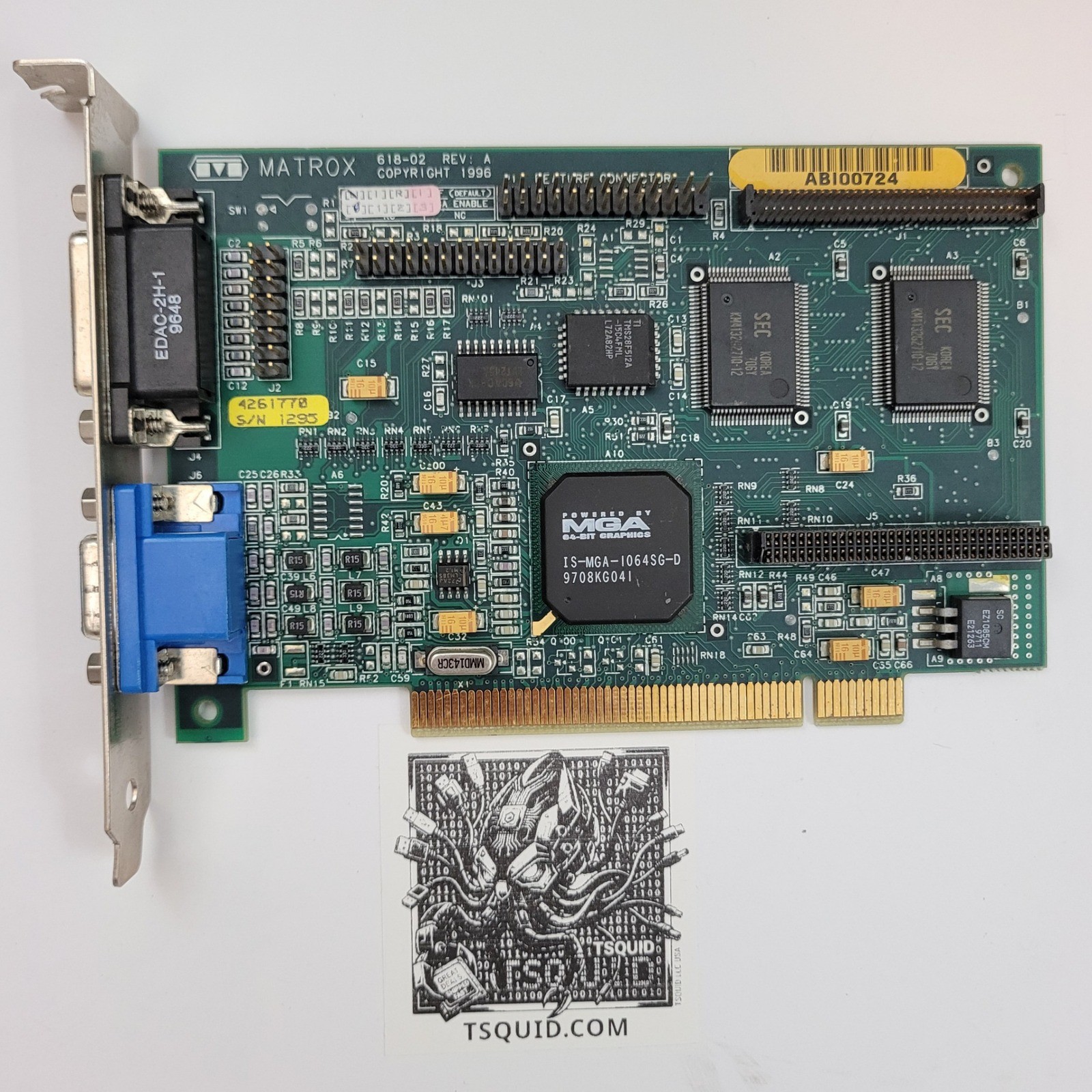 Matrox Graphics Card MGA-MYST/2BN Mystique 220 PCI 2MB SGRAM Vintage Video Card