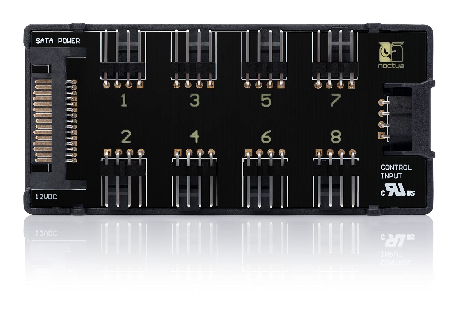 NA-FH1, 8-Port PWM Fan Hub, Magnetic with Short Circuit Protection
