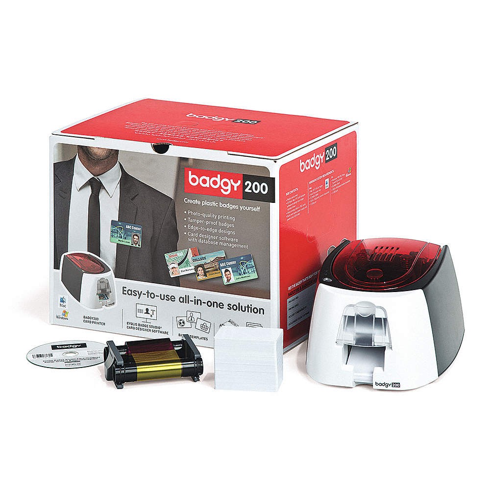 BADGY B22U0000RS ID Card Printer,30 mil,7-7/8 in. W 38EV74