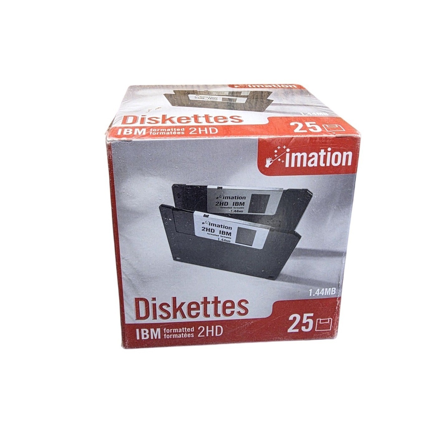 Imation 3.5in 2HD 1.44MB IBM Formatted Diskettes 25 Pack New Sealed USA