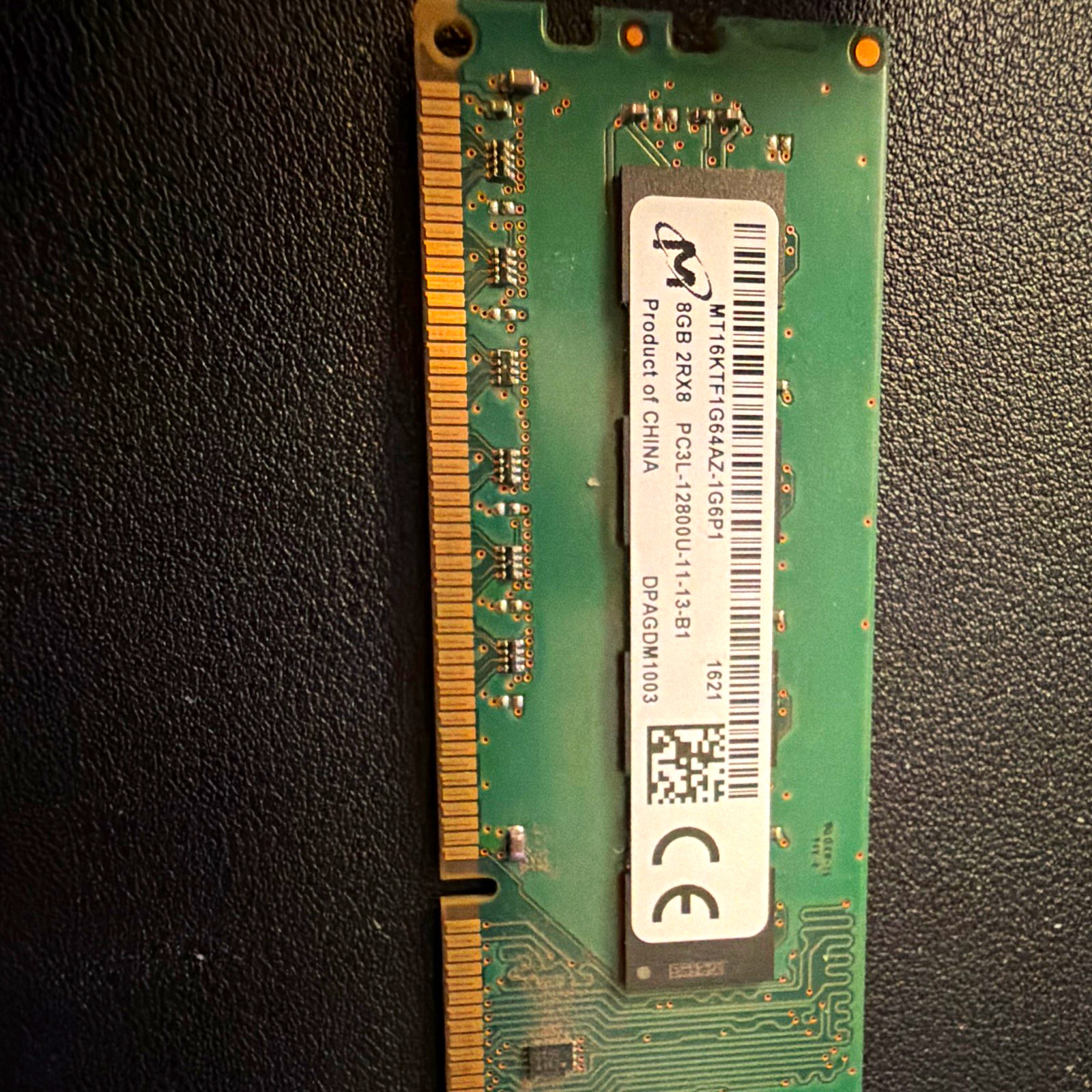 Micron 8GB DDR3L-1600 PC3L-12800U Desktop RAM MT16KTF1G64AZ-1G6P1