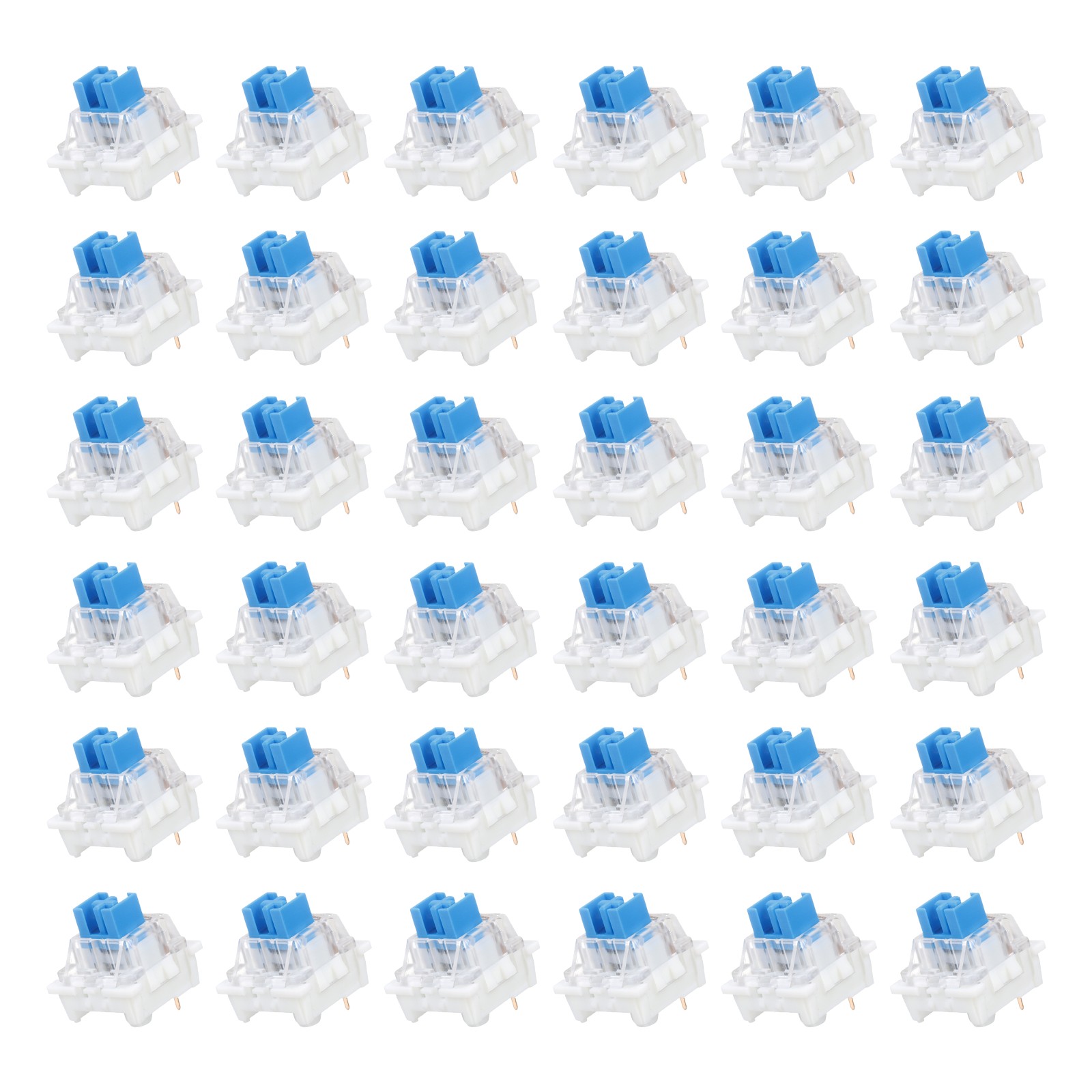 36pcs Light Blue Keyboard Switch 3-Pin 50gf Linear Keyboard Switch Replacement