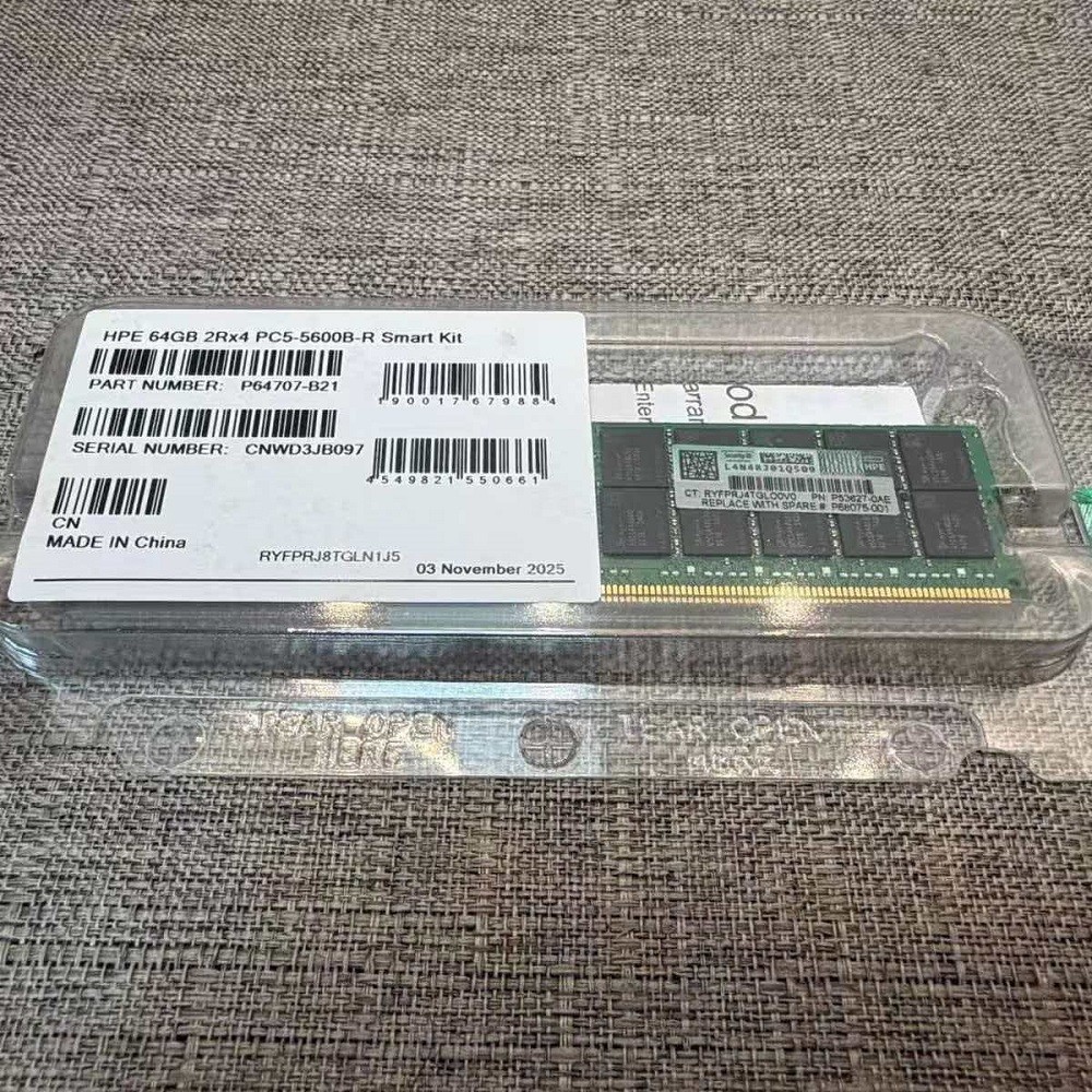 NEW P64707-B21 P53627-0A1 HPE 64GB 2Rx4 DDR5 PC5-5600 EC8 RDIMM Server Memory