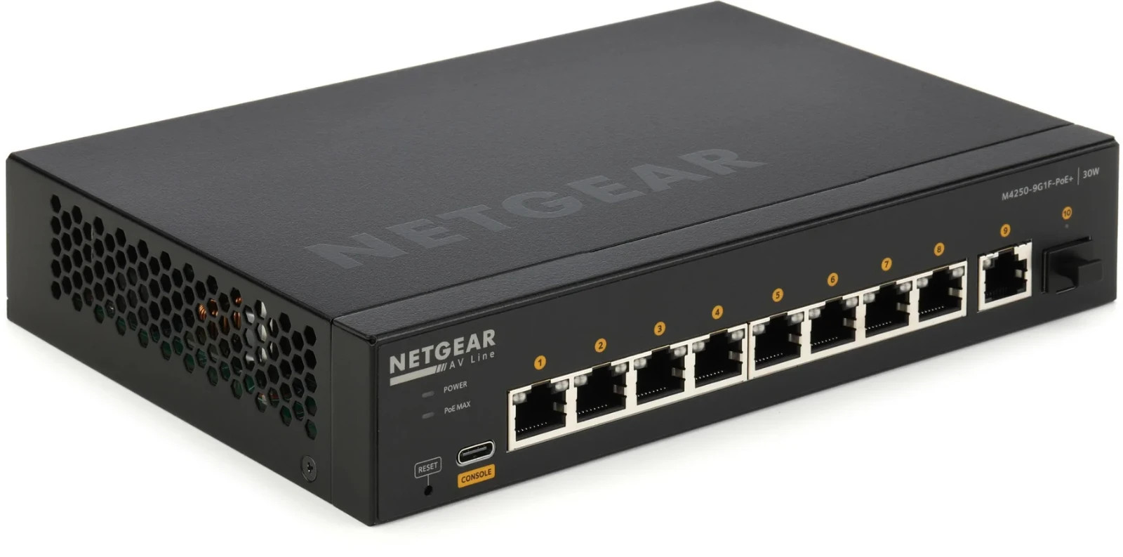Netgear AV Line M4250-9G1F-PoE+ Managed L3 Network Switch GSM4210PD-100NAS