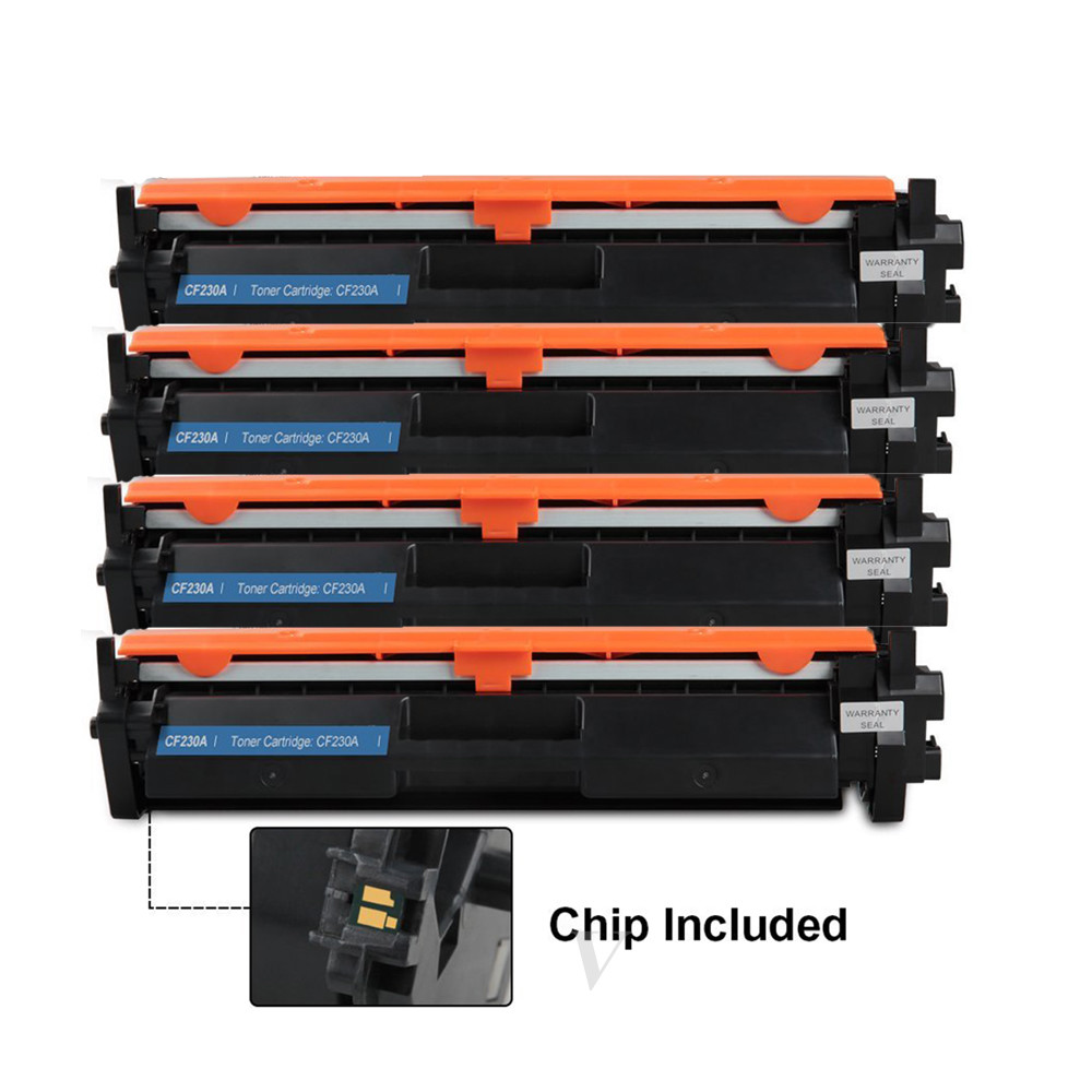 4PK With IC Chip CF230A 30A Toner For HP LaserJet Pro M203 MFP M227d M227fdn