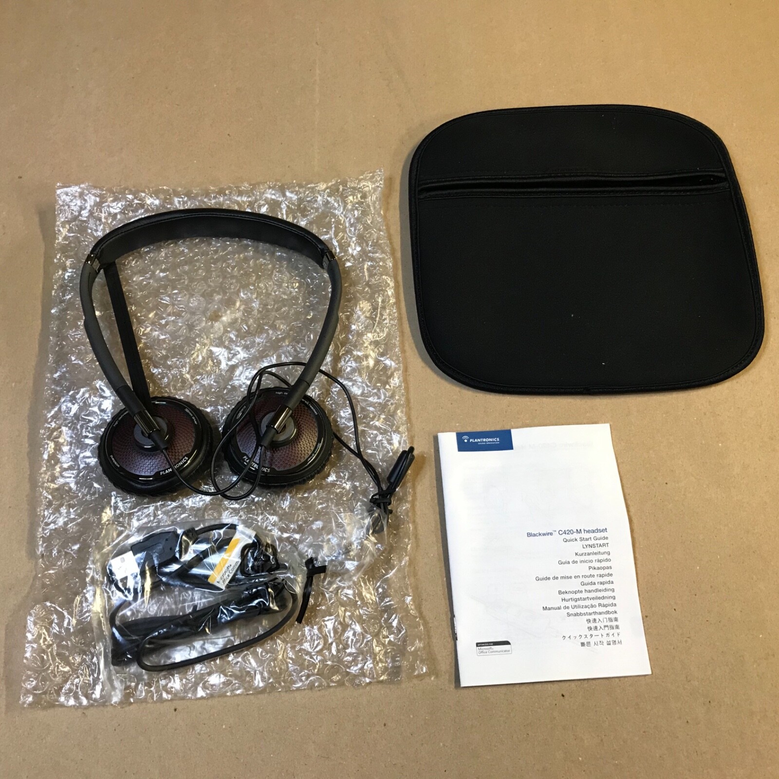 Plantronics Blackwire C420-M PC Headset, Wired/USB, Black *NEW*