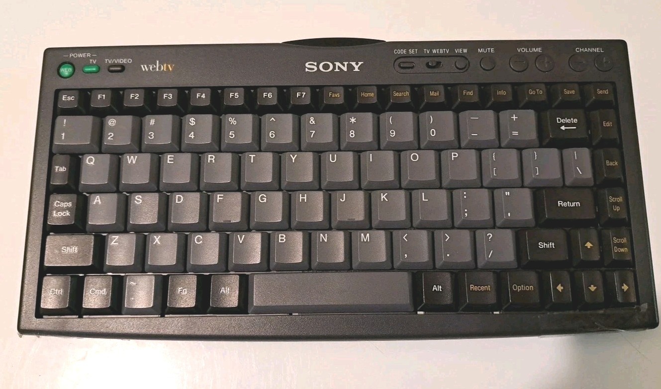 Original Sony WebTv Wireless Keyboard KIWC200 +manual 