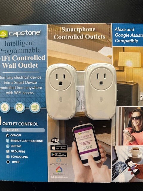 Capstone Intelligent Programmable WiFi Controlled Wall Outlet  *FREE SHIPPING