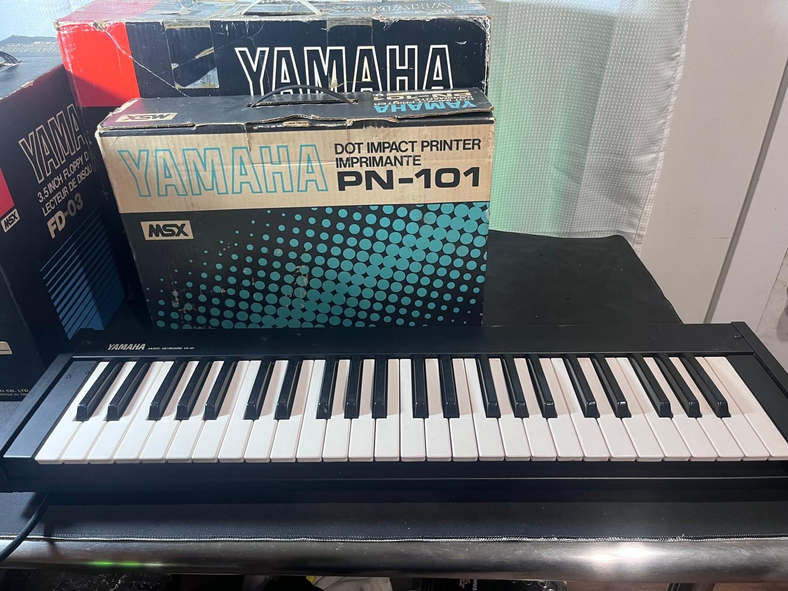 Yamaha CX5MII CX5M II 128 MSX Music Computer FD-03 YK-10 PN-101 Bundle CIB Box