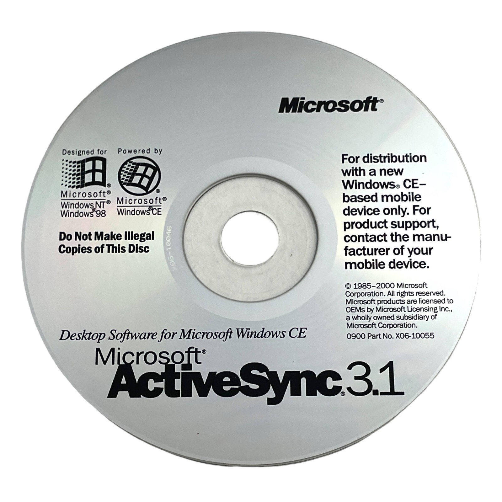 Microsoft ActiveSync 3.1 for Microsoft Windows NT, 98, & CE-based Mobile Device