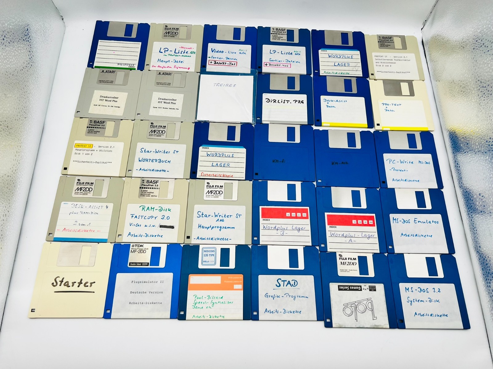 💾 Floppy Disks Bundle 3.5 Inch 31 Pieces Atari MS-DOS Software Games Box