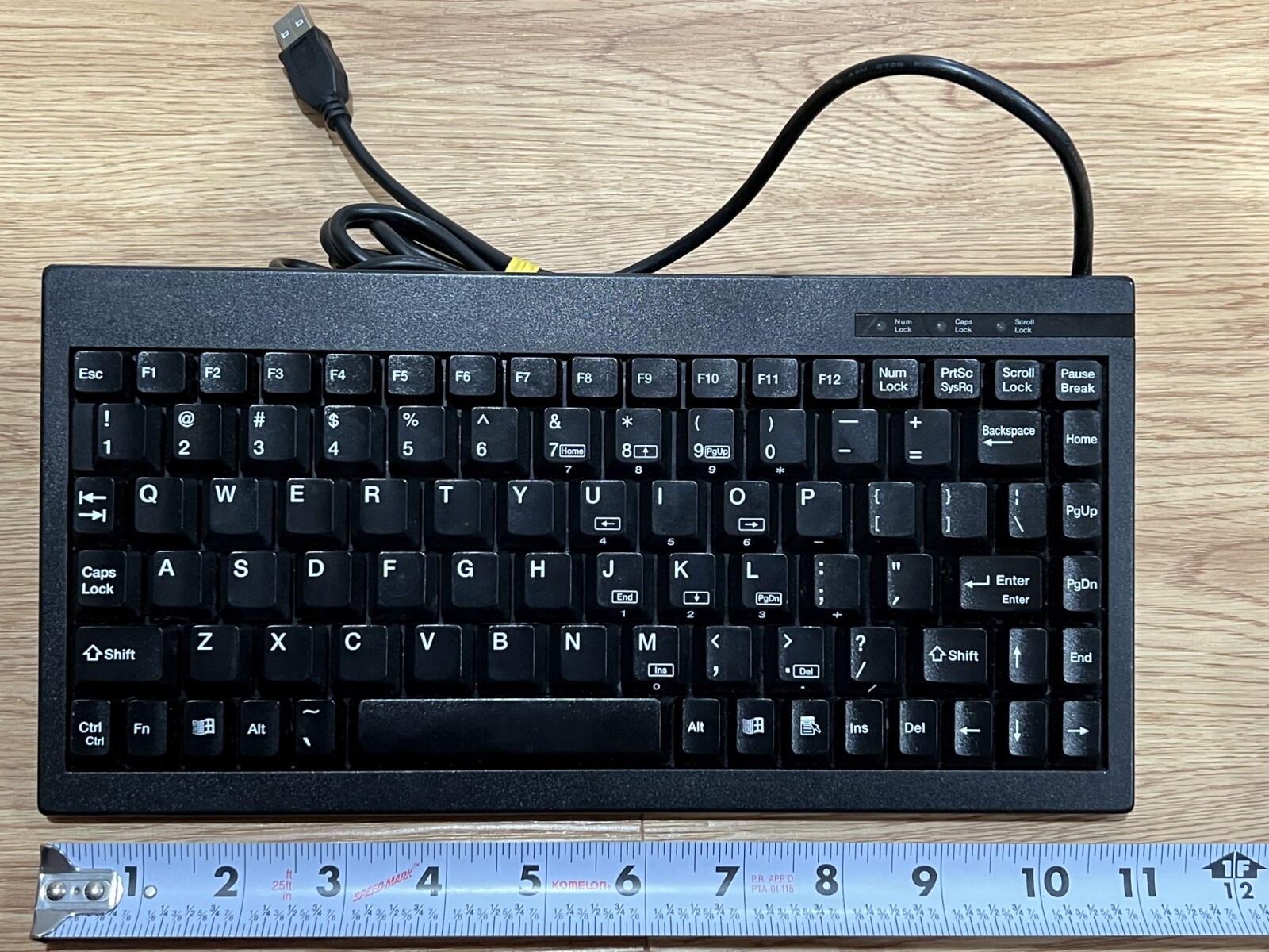 SOLIDTEK ACK-595U QWERTY USB Wired Compact Mini Keyboard Black Good Condition