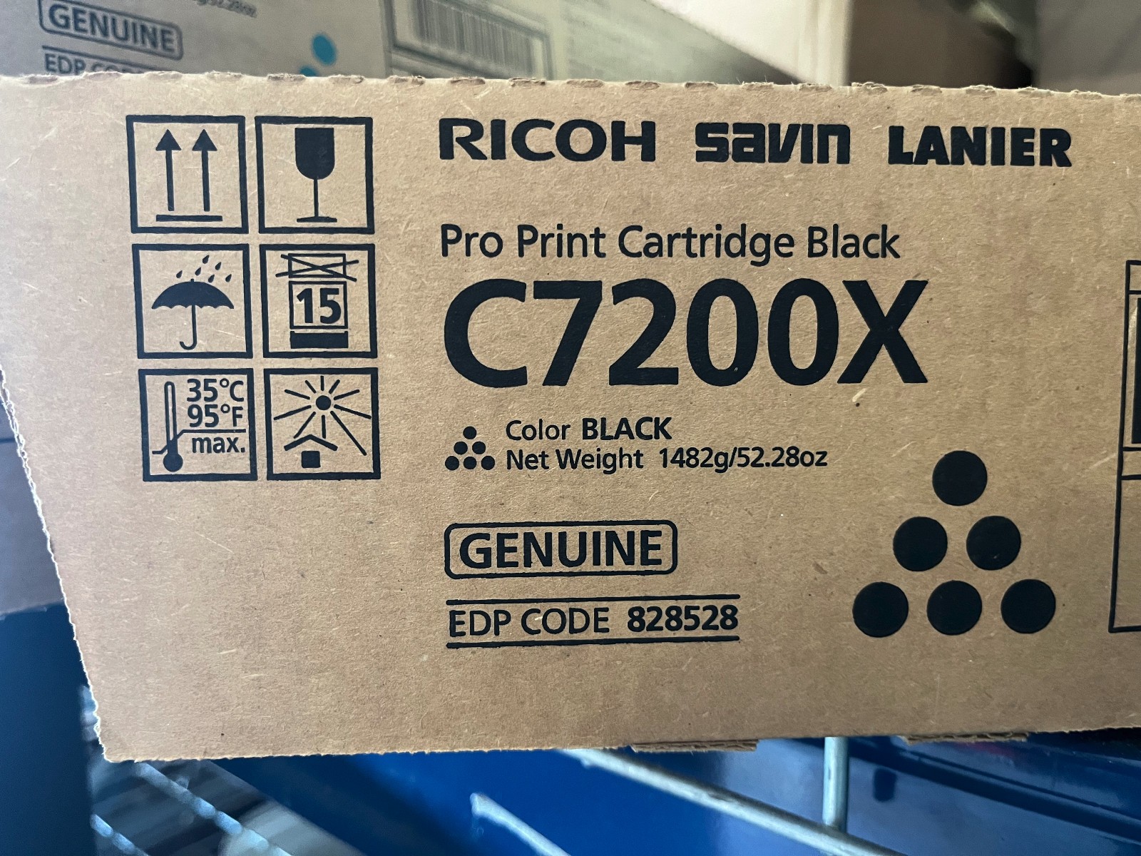 Genuine Ricoh Pro C7200X Black Toner Cartridge 828528