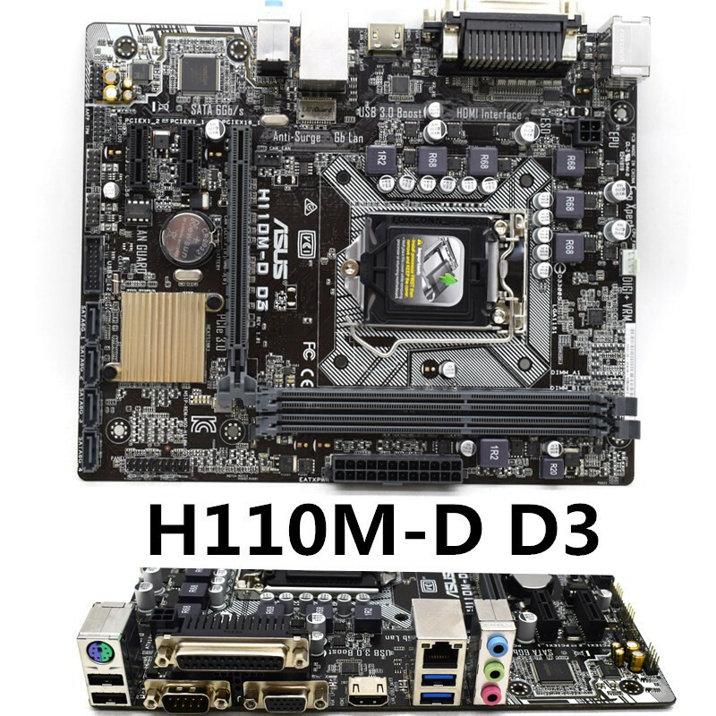 For ASUS H110M-D D3 Motherboard LGA1151 DDR3 Mainboard