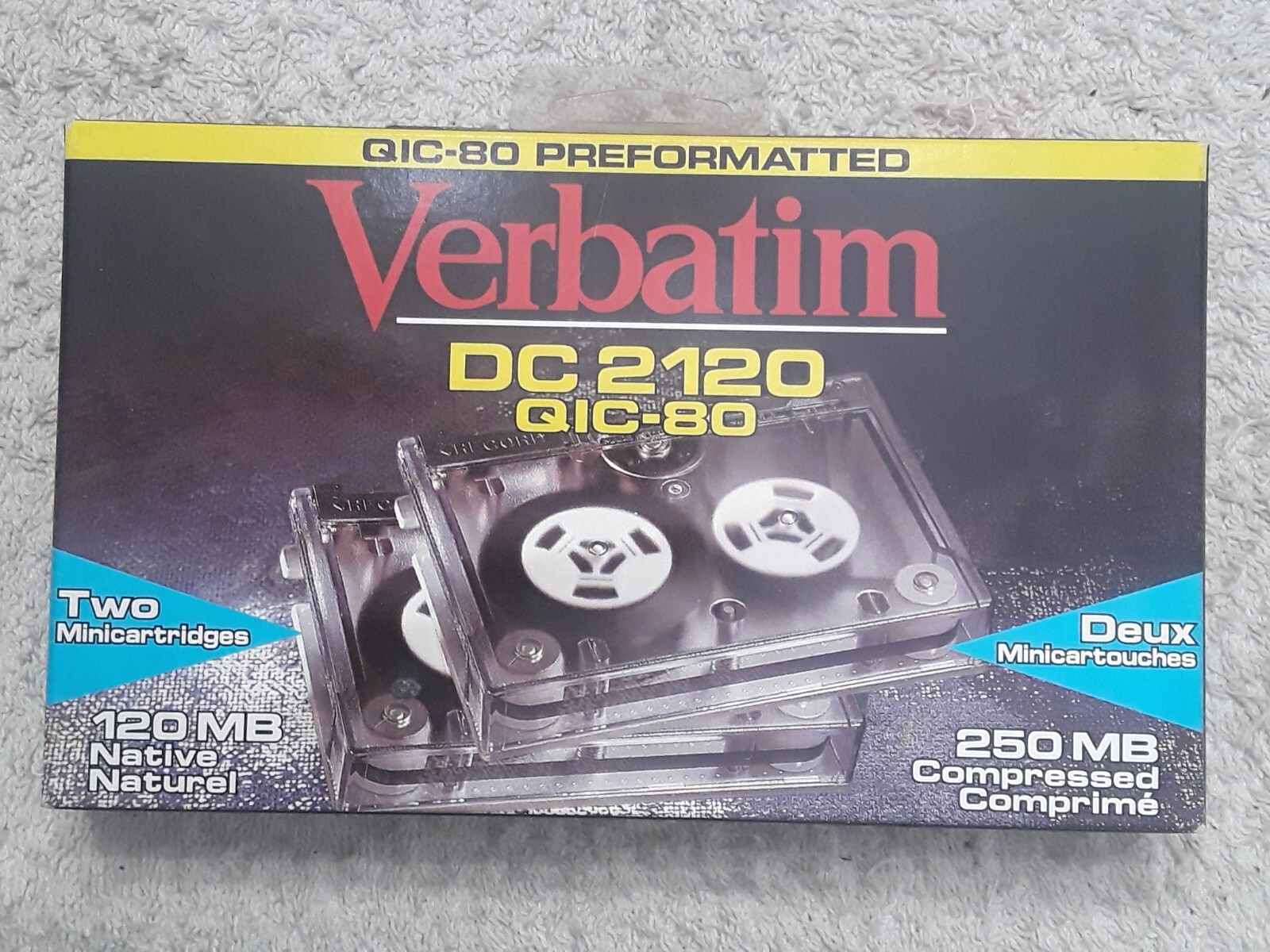 NOS Verbatim Minicartridges DC 2120  QIC-80  120MB / 250MB Package of 2