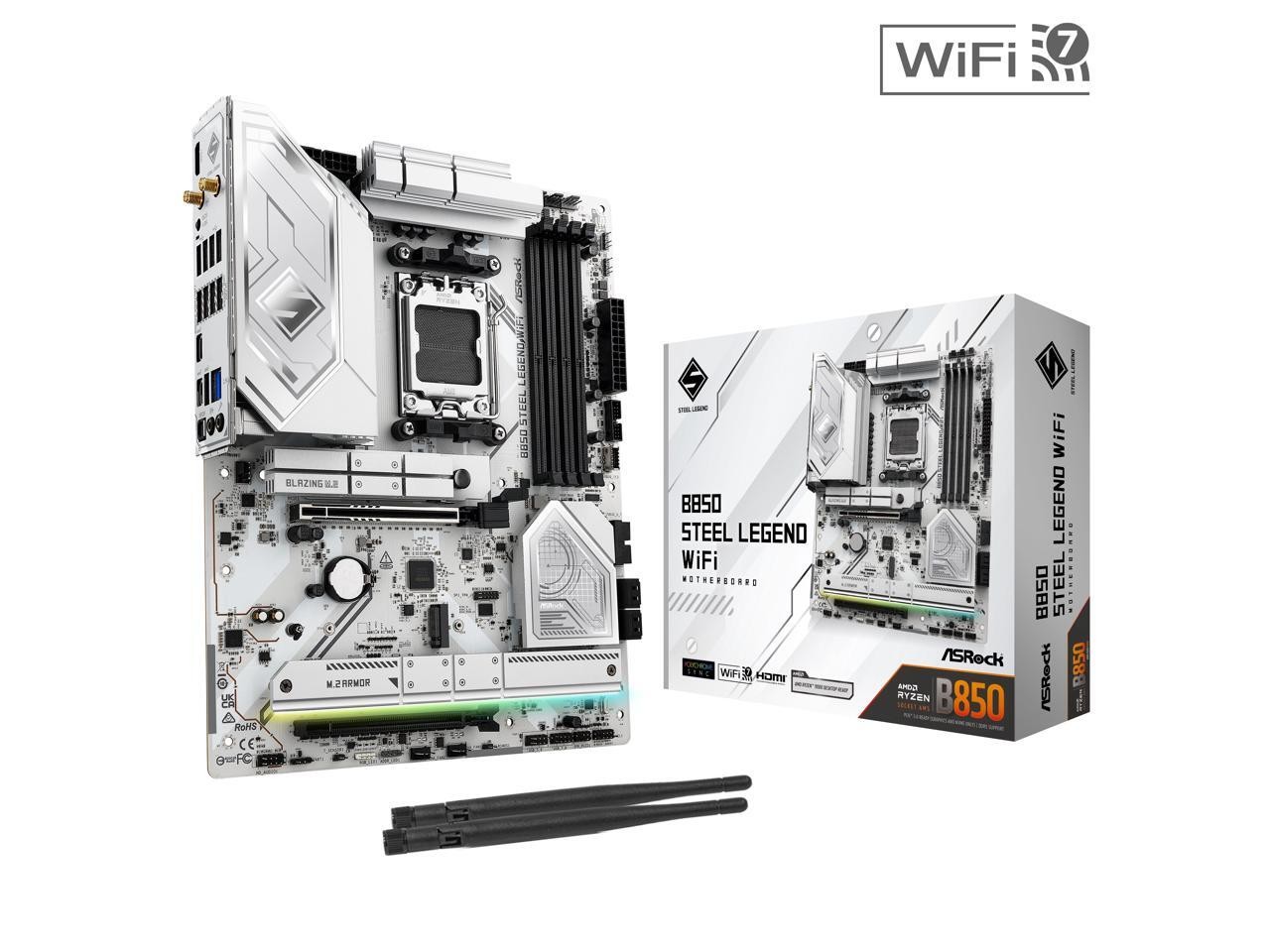 ASRock B850 STEEL LEGEND WIFI AM5 AMD B850 ATX Motherboard