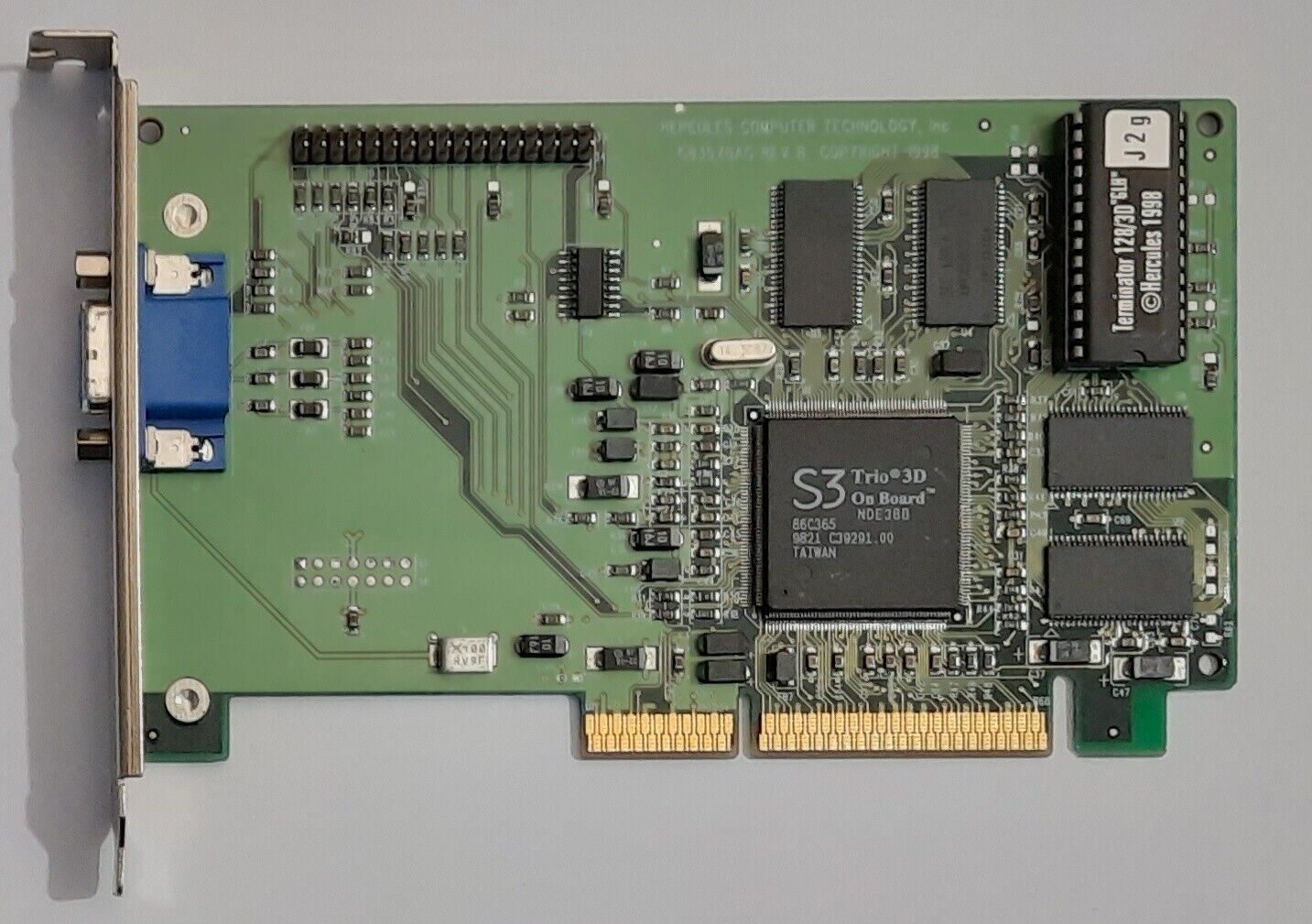 Hercules Terminator 128/3D "GLH" AGP Graphics Card (S3 Trio3D, 86C365, 8