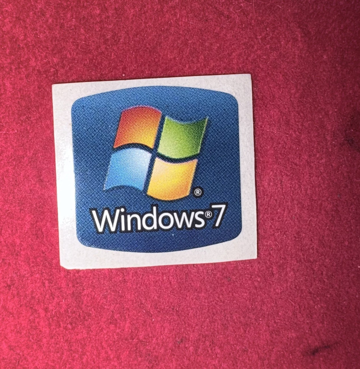 Vintage Windows 7 Case Badge Sticker Genuine OEM Retro PC Decal (New Old Stock)
