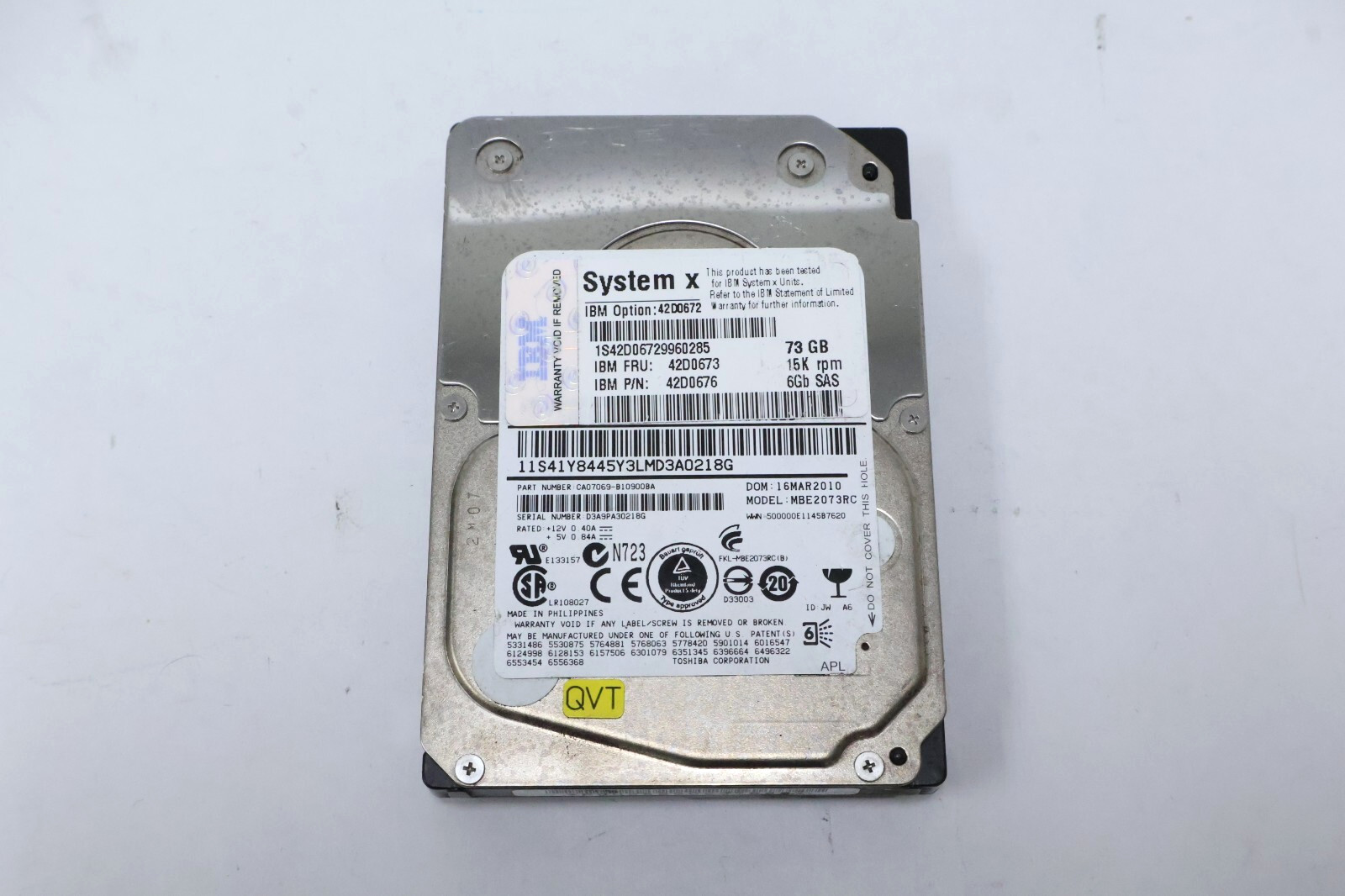 IBM System X 73GB 15K RPM SAS HDD | 42D0672 - CA07069-B10900BA - MBE2073RC