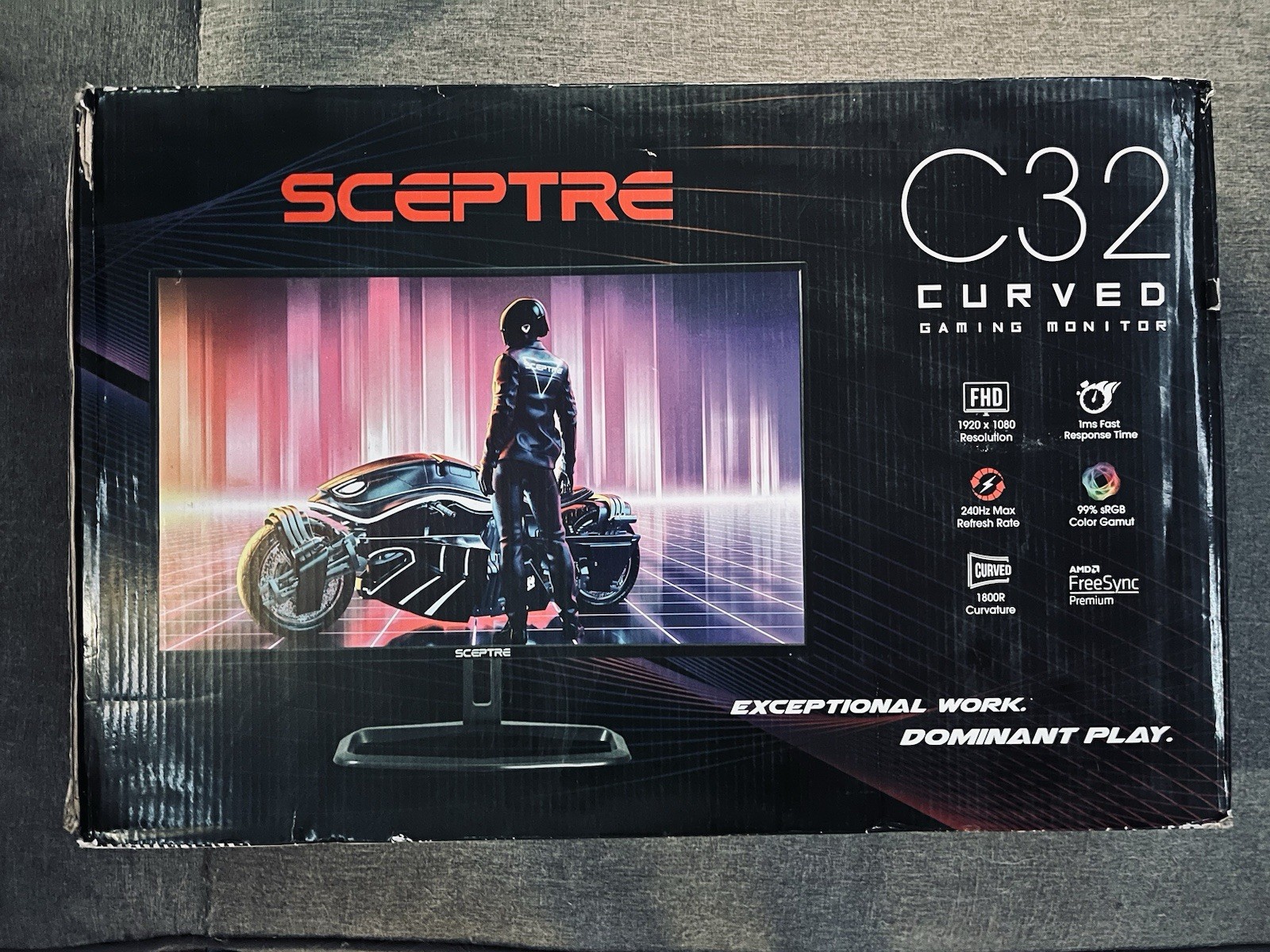 Spectre C325B-FWD240 32" 240Hz 1800R Curved Full HD Gaming Monitor - Gunmetal