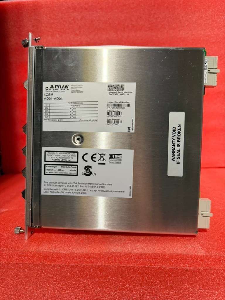 ADVA FSP 3000R7 4CSM-#D01-#D04 4-Port Channel Splitter 0063708601