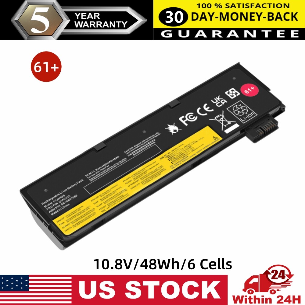 01AV425 01AV422 01AV423 01AV424 61+ Battery For Lenovo Thinkpad T470 T570 48Wh