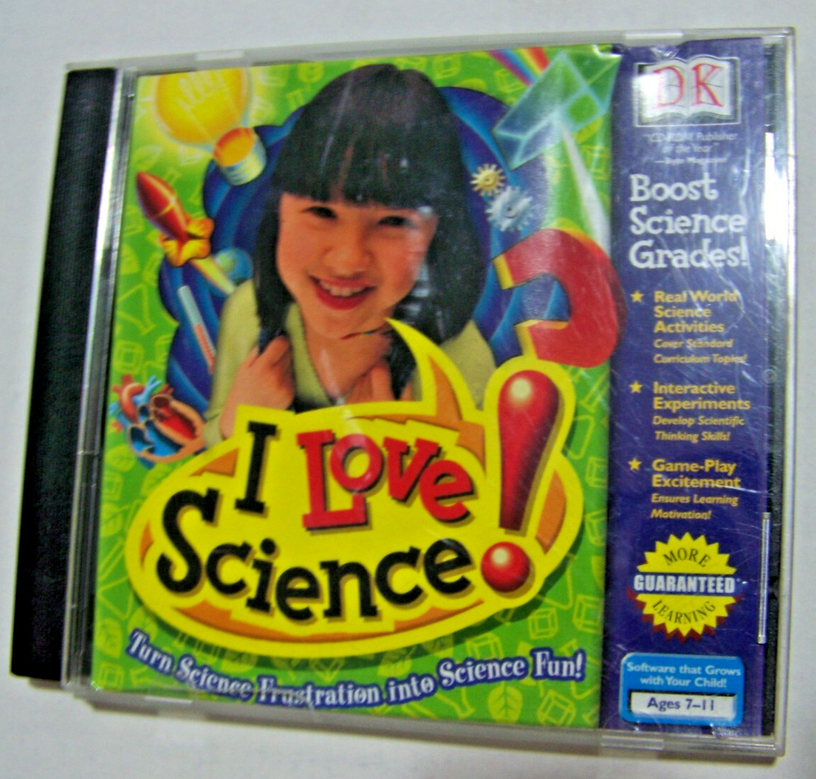 USED I Love Spelling & I LOVE SCIENCE CD'S, (PC & MAC, 2000), 