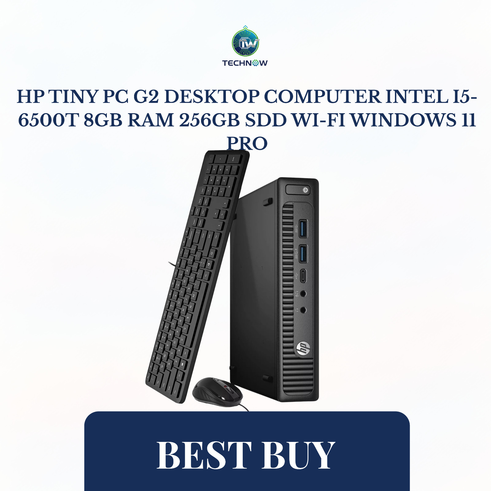 HP Tiny PC G2 Desktop Computer Intel i5-6500T 8GB Ram 256GB SDD Wi-Fi Windows 11