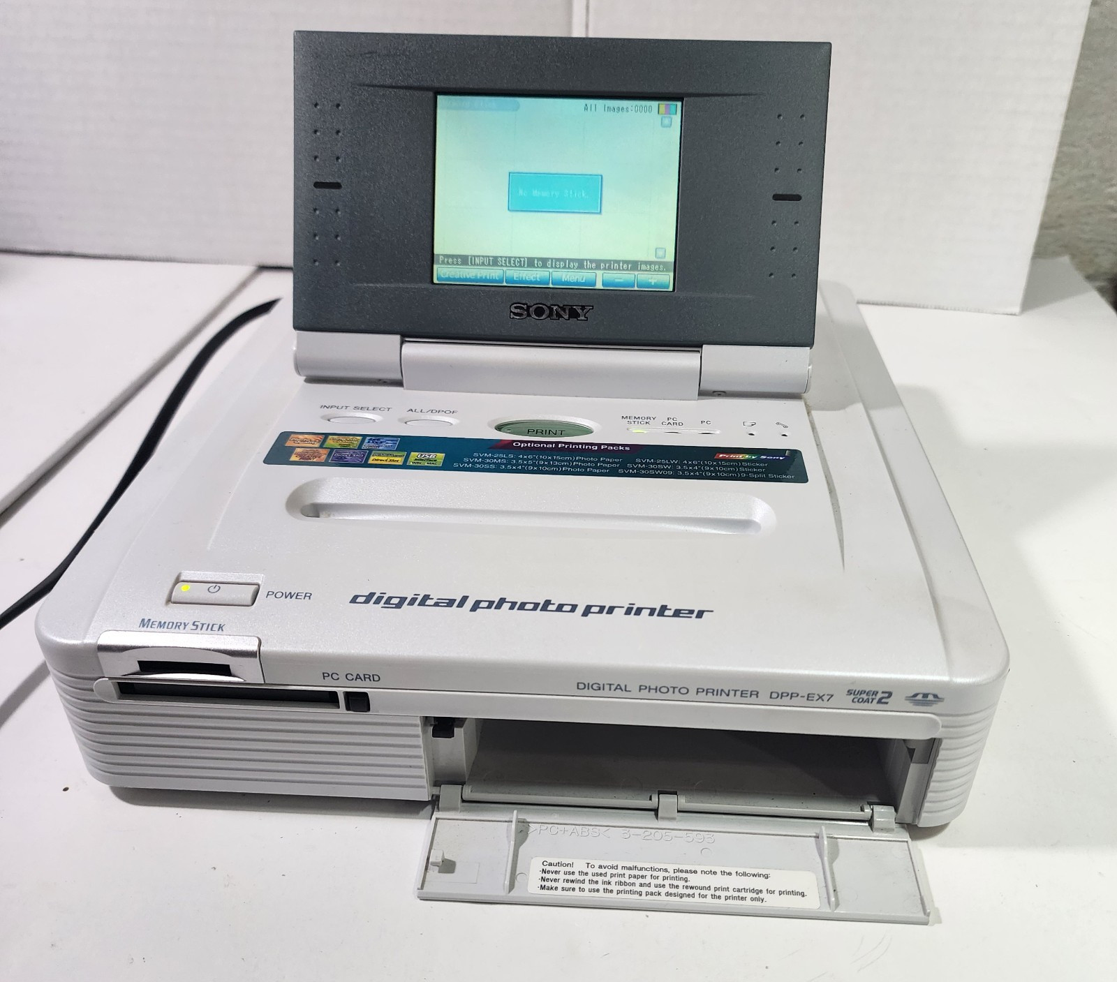 Sony Digital Photo Printer DPP-EX7 *POWERS ON* Vintage