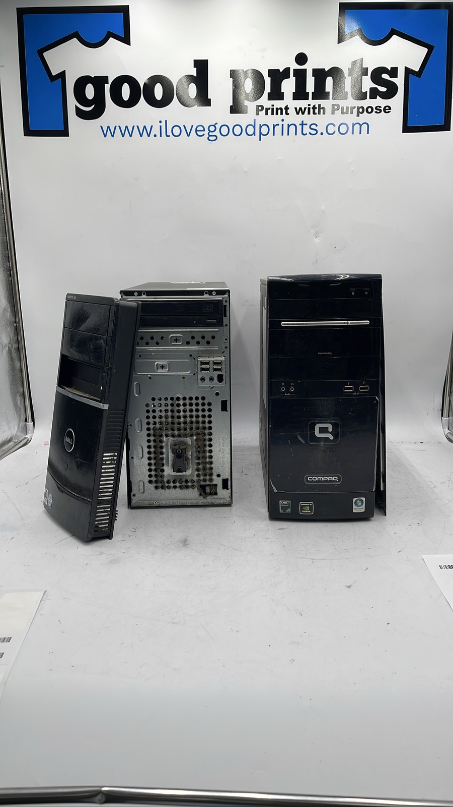 Dell Vostro 220 Intel Core 2 Duo & Compaq CQ5110F AMD Desktop PC Towers Lot Of 2