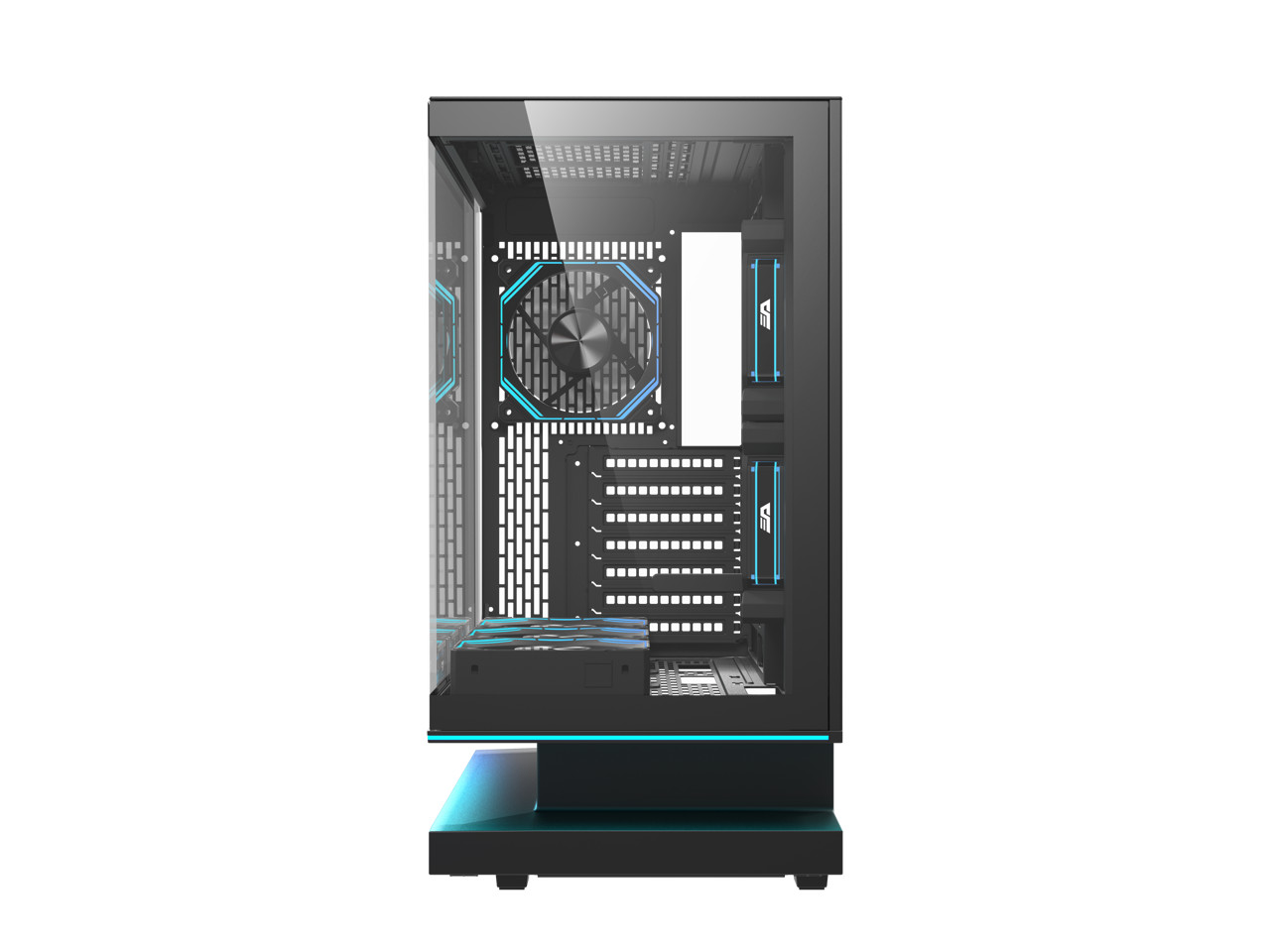 FLOATRON F1 ATX Mid Tower Gaming PC Case, 270° Frameless Tempered darkFlash