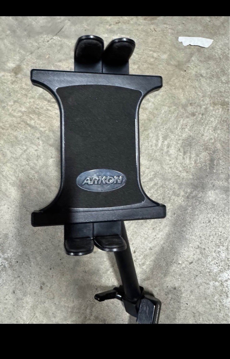 Arkon Slim Grip Adjustable Tablet Stand Mount w/ Clamp Extension Arm, Black
