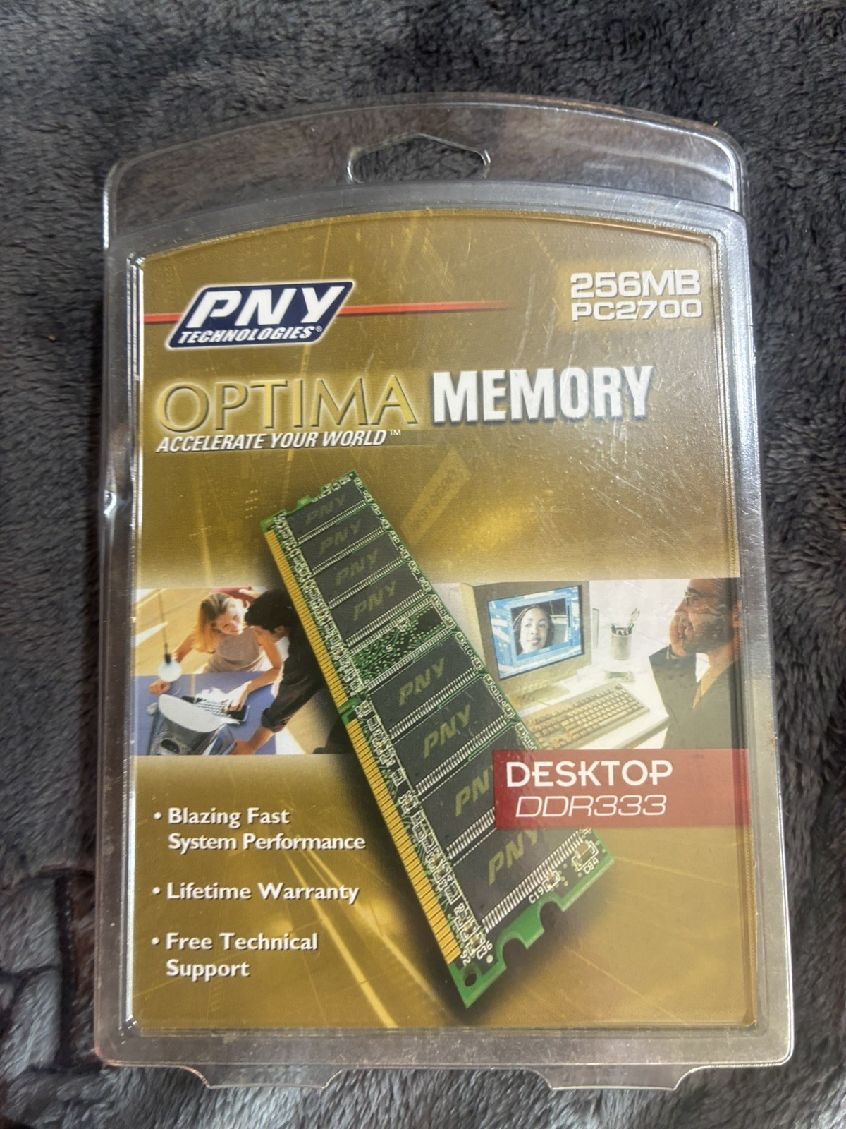 PNY 512MB Optima Memory DDR  PC2700 DDR-333/266 Desktop NEW Sealed 🔥desktop