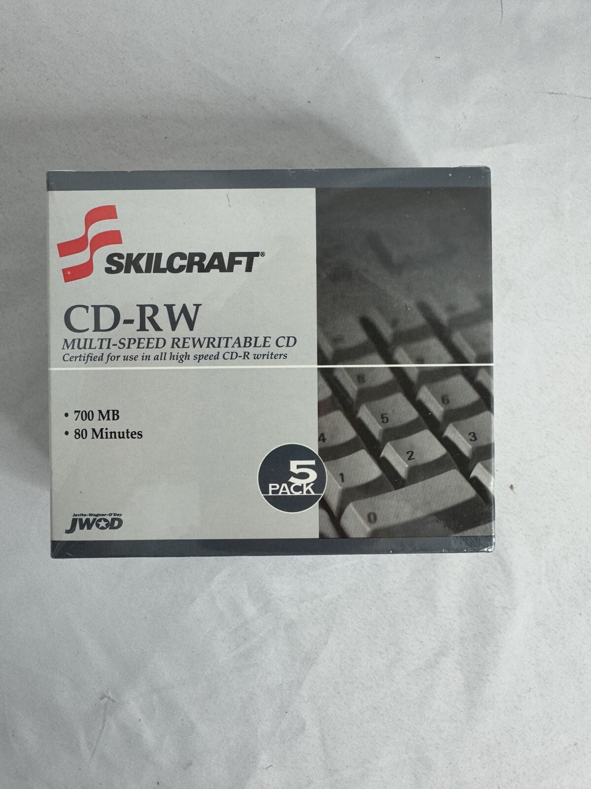 5-pack Skilcraft CD-RW 700 MB; 80 minutes multi-speed rewritable NEW 
