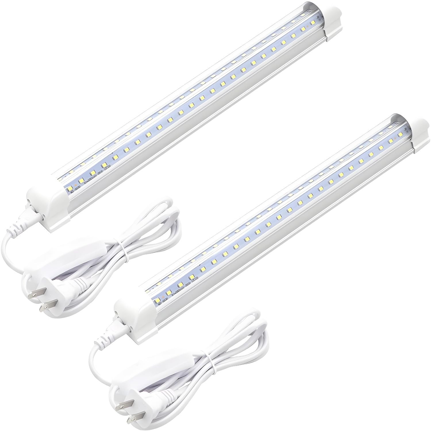 2Pack T8 VShape Integrated Single Fixture 1FT LED Tube 1080lm 6000K 9W