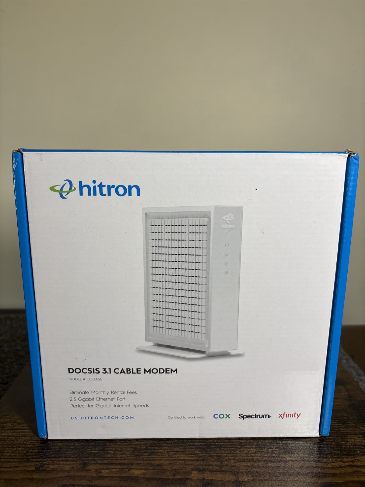 Hitron CODA56 DOCSIS 3.1 Cable Modem 2.5GbE White - Cox/Spectrum/Xfinity