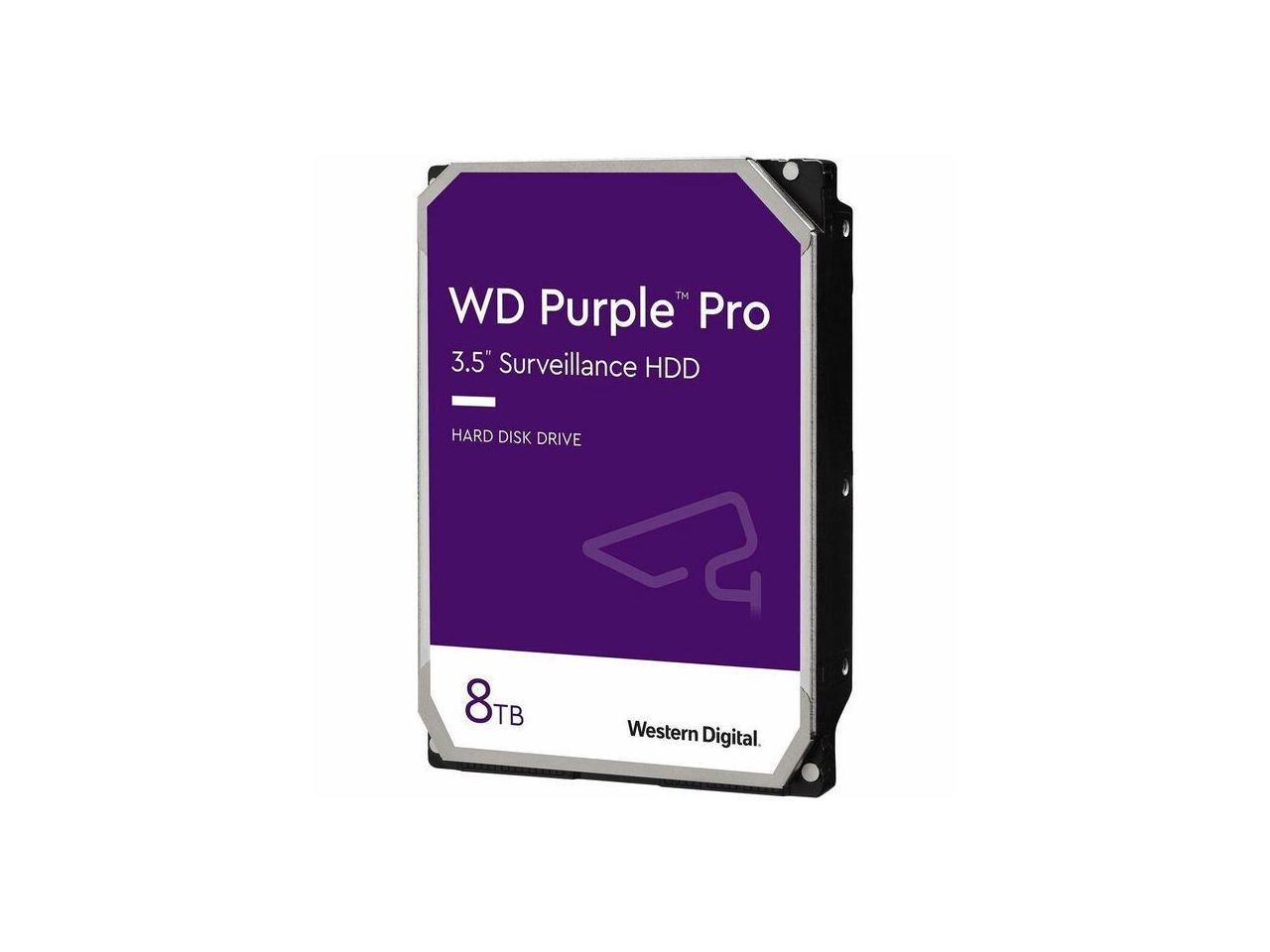 WD Purple Pro WD8002PURP 8TB 7200 RPM 256MB Cache SATA 6.0Gb/s 3.5" Hard Drives